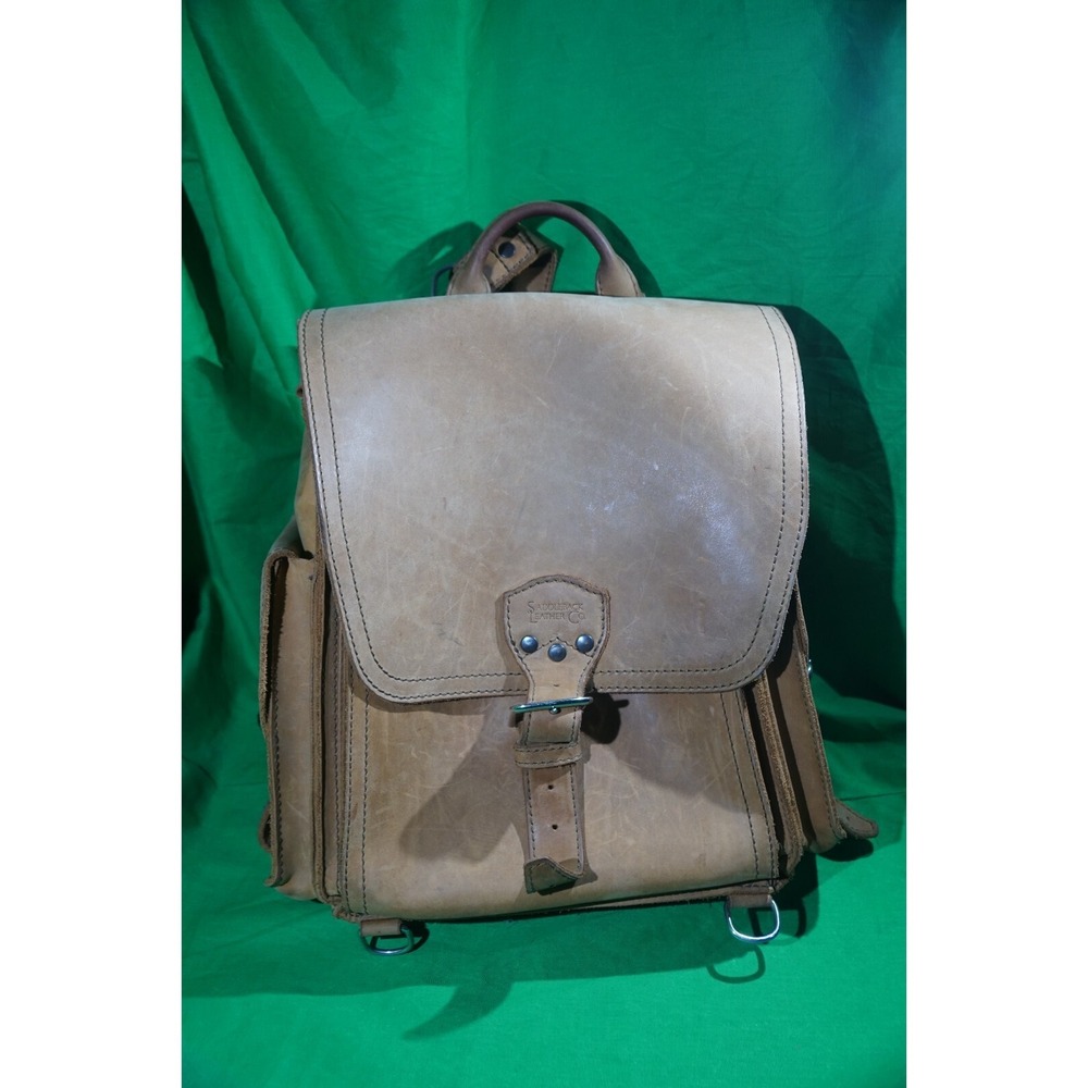 Saddleback Brown Leather Square Tank Backpack Tobacco Brown